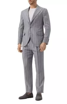 Костюм из шерсти и льна Brunello Cucinelli