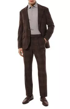 Костюм из шерсти и шелка Brunello Cucinelli