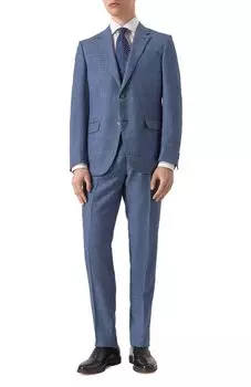 Костюм из шерсти и шелка Zegna