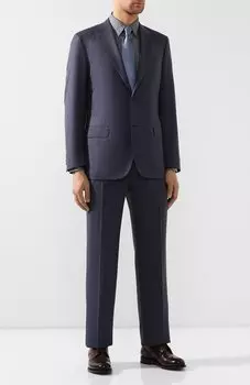 Костюм из смеси шерсти и шелка Brioni