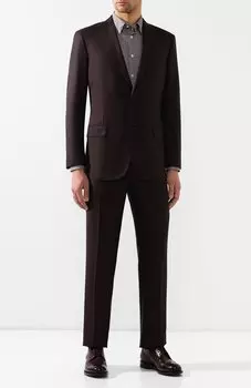 Костюм из смеси шерсти и шелка Brioni