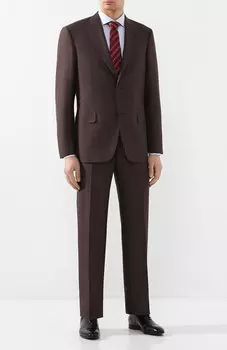 Костюм из смеси шерсти и шелка Brioni