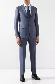 Костюм из смеси шерсти и шелка Brioni