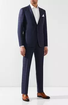 Костюм из смеси шерсти и шелка Kiton