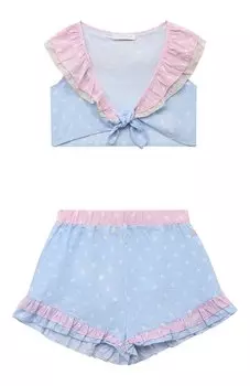 Костюм из топа и шорт Monnalisa