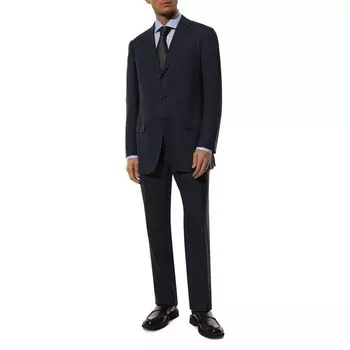 Костюм изо льна и шерсти Kiton