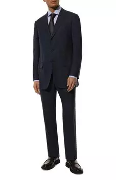 Костюм изо льна и шерсти Kiton