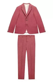 Костюм изо льна и шерсти Stefano Ricci Junior