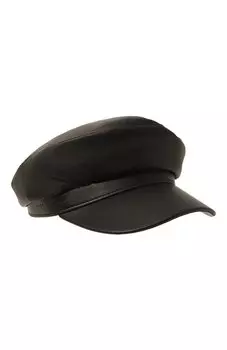 Кожаная кепка Yves Salomon