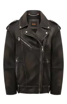Кожаная куртка BOSS Orange