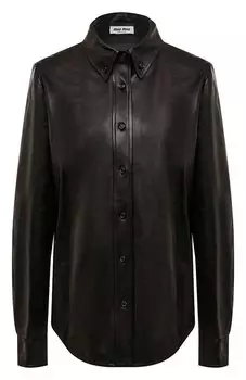 Кожаная куртка Miu Miu