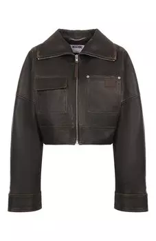 Кожаная куртка Moschino
