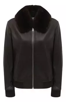 Кожаная куртка Yves Salomon