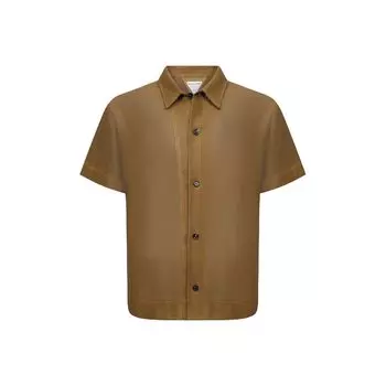 Кожаная рубашка Bottega Veneta