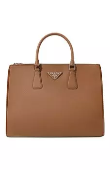 Кожаная сумка-тоут Prada