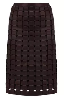 Кожаная юбка Bottega Veneta