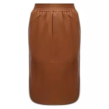 Кожаная юбка Brunello Cucinelli