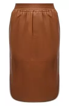 Кожаная юбка Brunello Cucinelli