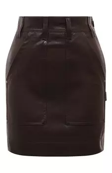 Кожаная юбка Brunello Cucinelli