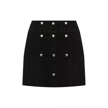 Кожаная юбка Saint Laurent