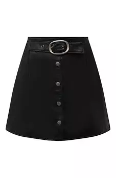 Кожаная юбка Saint Laurent