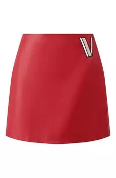 Кожаная юбка Valentino