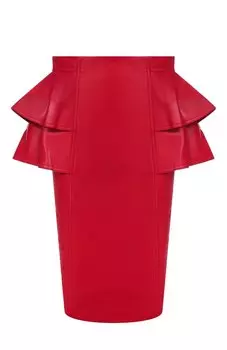 Кожаная юбка Valentino