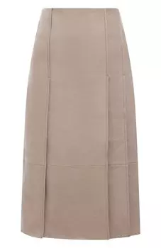 Кожаная юбка Yves Salomon