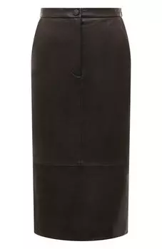 Кожаная юбка Yves Salomon