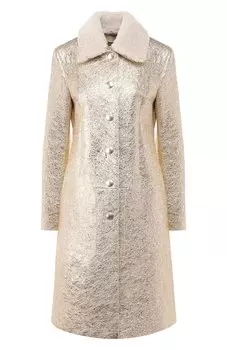 Кожаное пальто Bottega Veneta