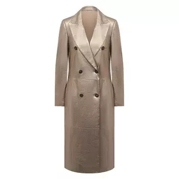 Кожаное пальто Brunello Cucinelli