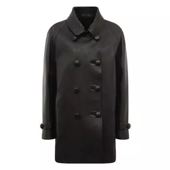Кожаное пальто Prada