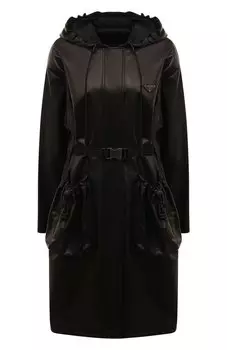 Кожаное пальто Prada