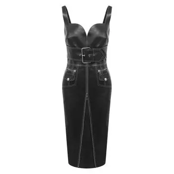 Кожаное платье Alexander McQueen