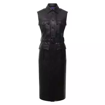 Кожаное платье Ralph Lauren