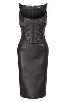 Кожаное платье Versace