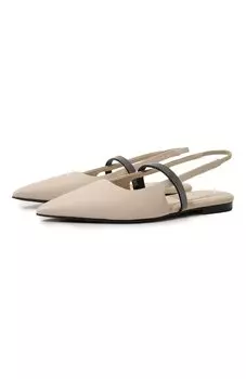 Кожаные балетки Brunello Cucinelli