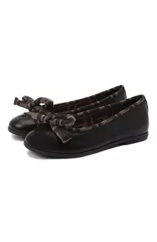 Кожаные балетки Fendi