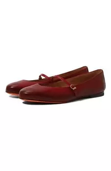 Кожаные балетки Santoni