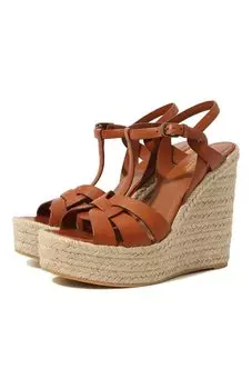 Кожаные босоножки Espadrille Saint Laurent