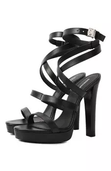 Кожаные босоножки Lock Yourself Dsquared2