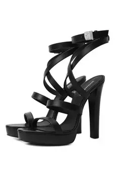 Кожаные босоножки Lock Yourself Dsquared2