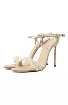 Кожаные босоножки Pearlsway Blade100 Casadei