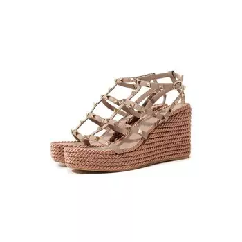 Кожаные босоножки Rockstud Torchon Valentino