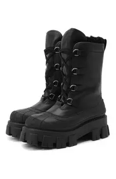 Кожаные ботинки Prada