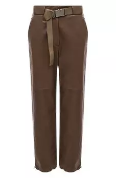 Кожаные брюки Brunello Cucinelli