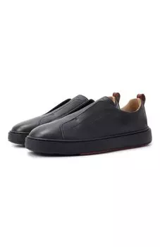 Кожаные кеды Cleanic Santoni