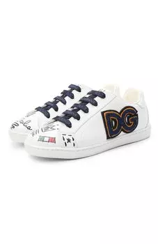 Кожаные кеды Dolce & Gabbana