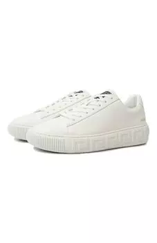 Кожаные кеды Greca Versace