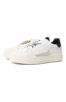 Кожаные кеды Moschino